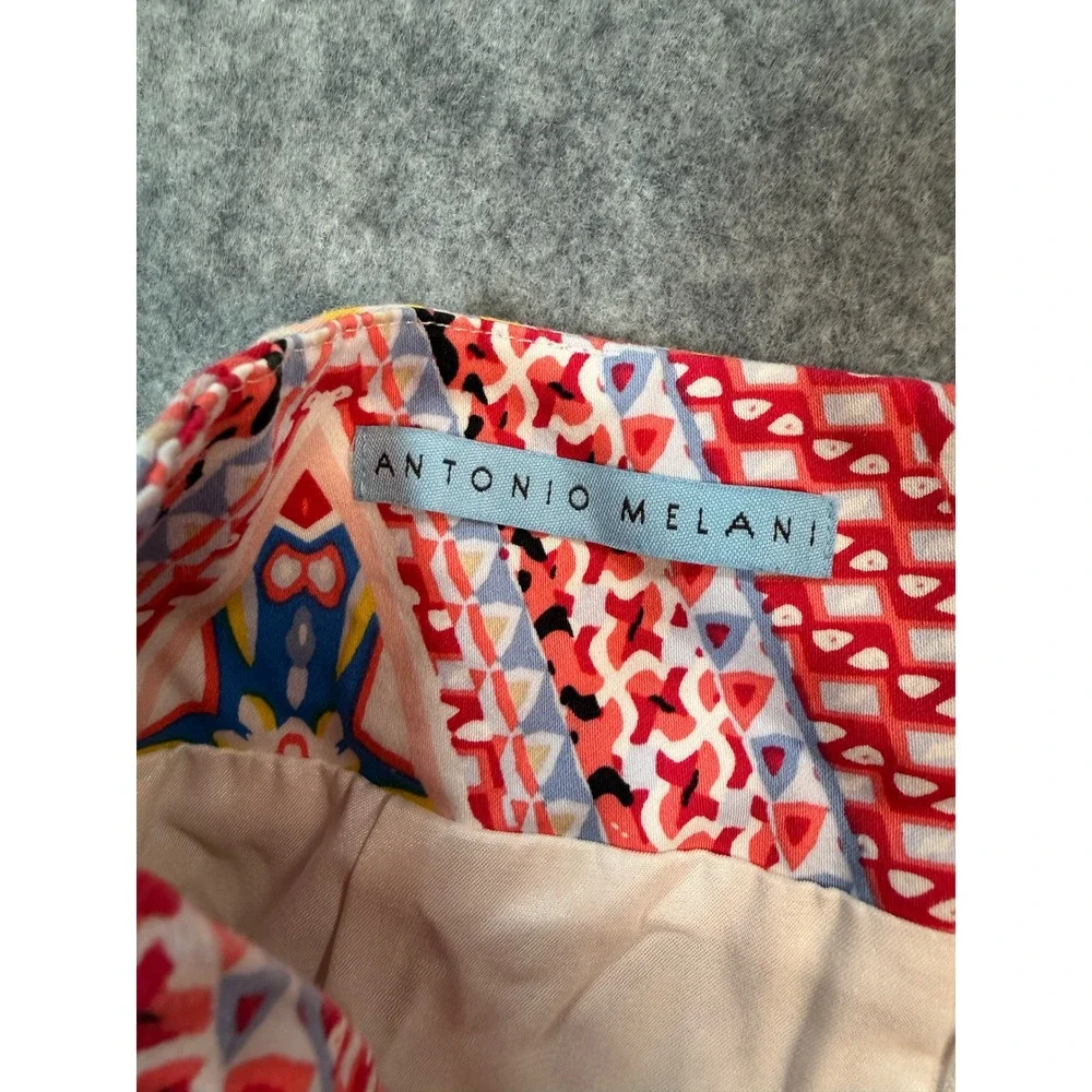 Antonio Melani Multi Color Geometric Print Pencil Skirt Size‎ 6 High Waist